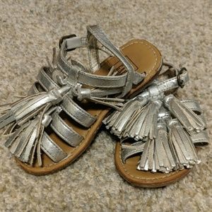 Baby Gap silver tassel sandals